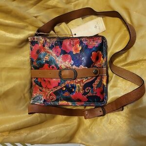 Patricia Nash Leather Crossbody Shoulder Bag